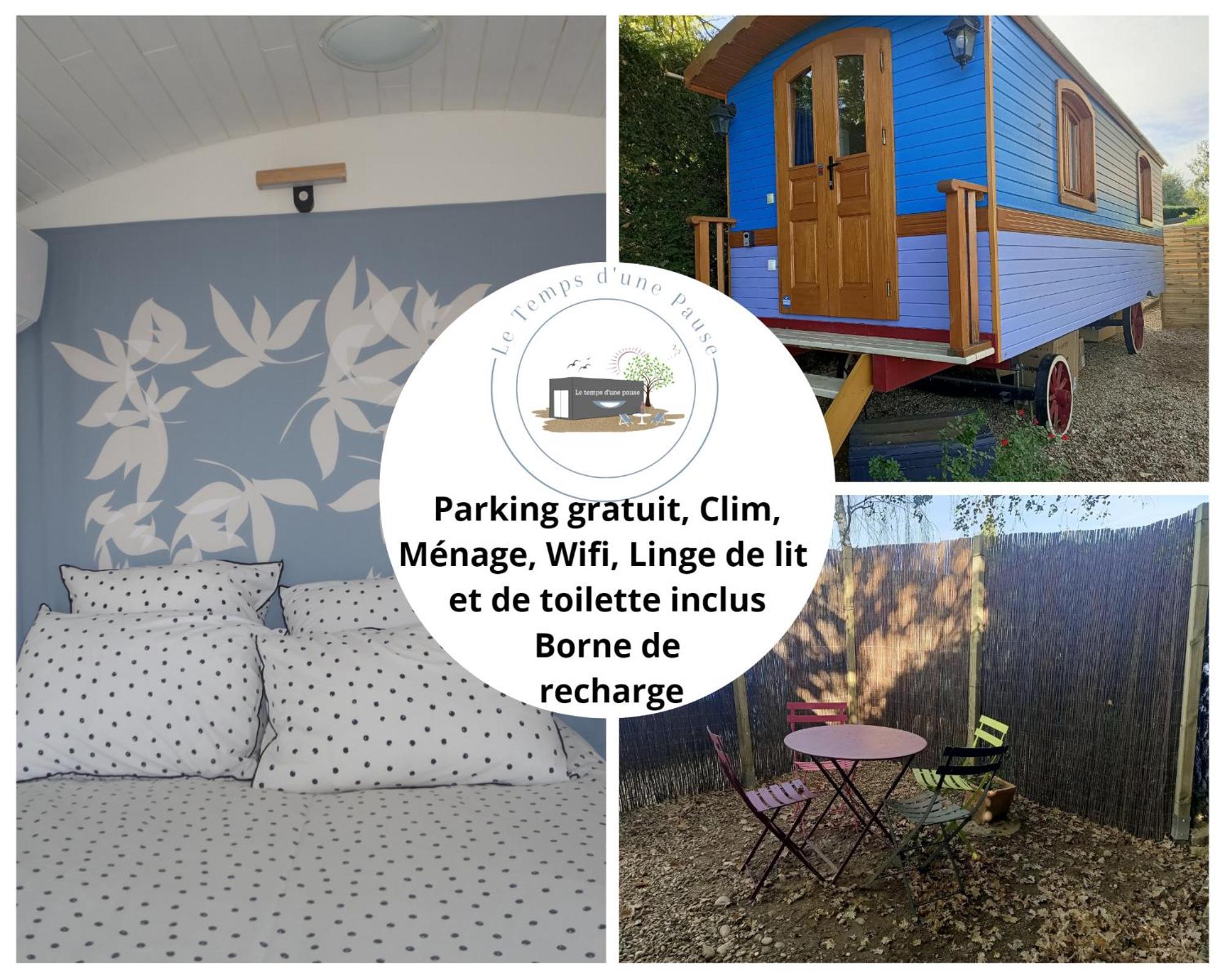 Roulotte Authentique 'Le Temps D Une Pause" En Face Du Beaujolais - Climatisation Et Borne Recharge Vehicule Electrique Montmerle-sur-Saone Bagian luar foto